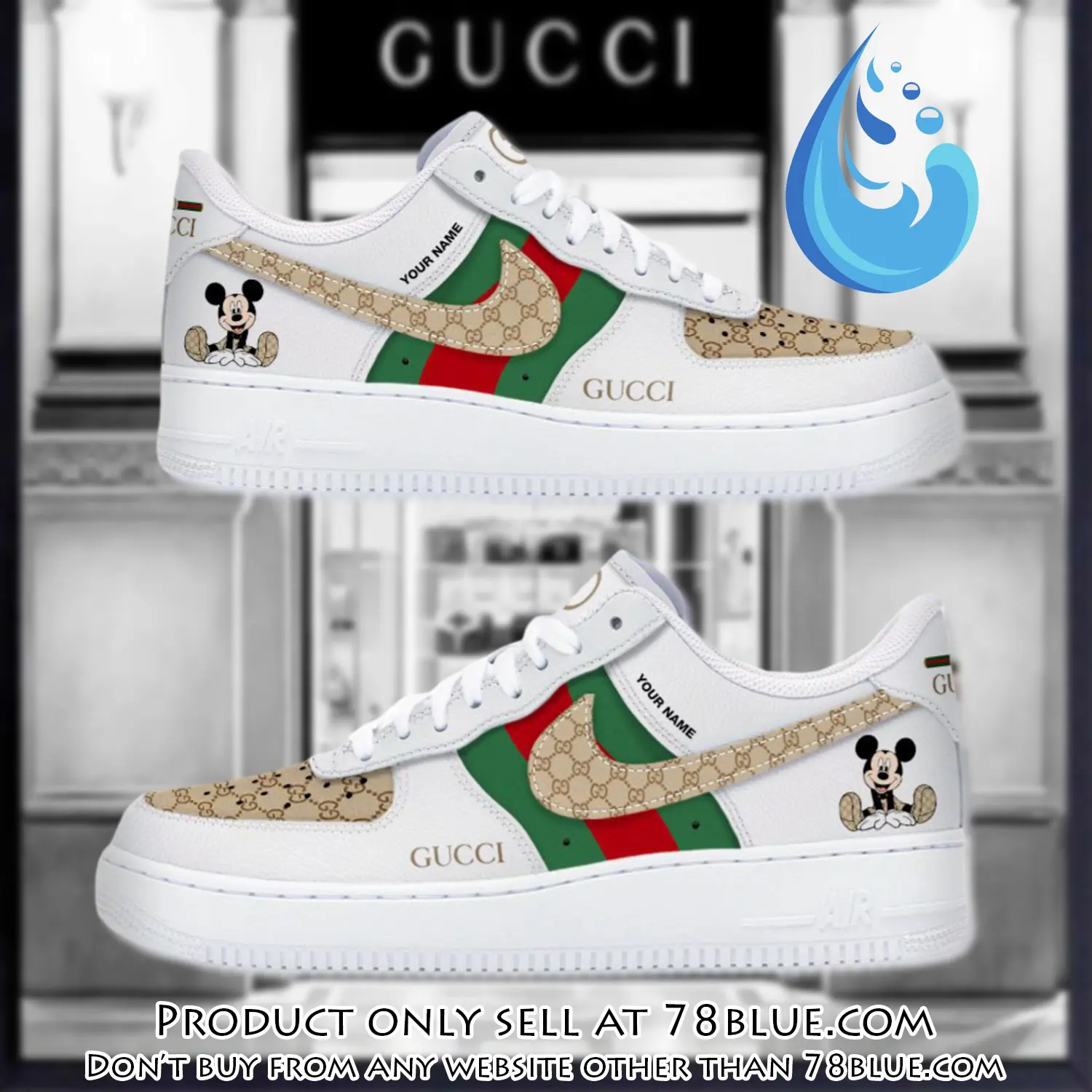 Gucci mickey luxury air force 1 sneakers limited af1 shoes oaf1023 78b5108588